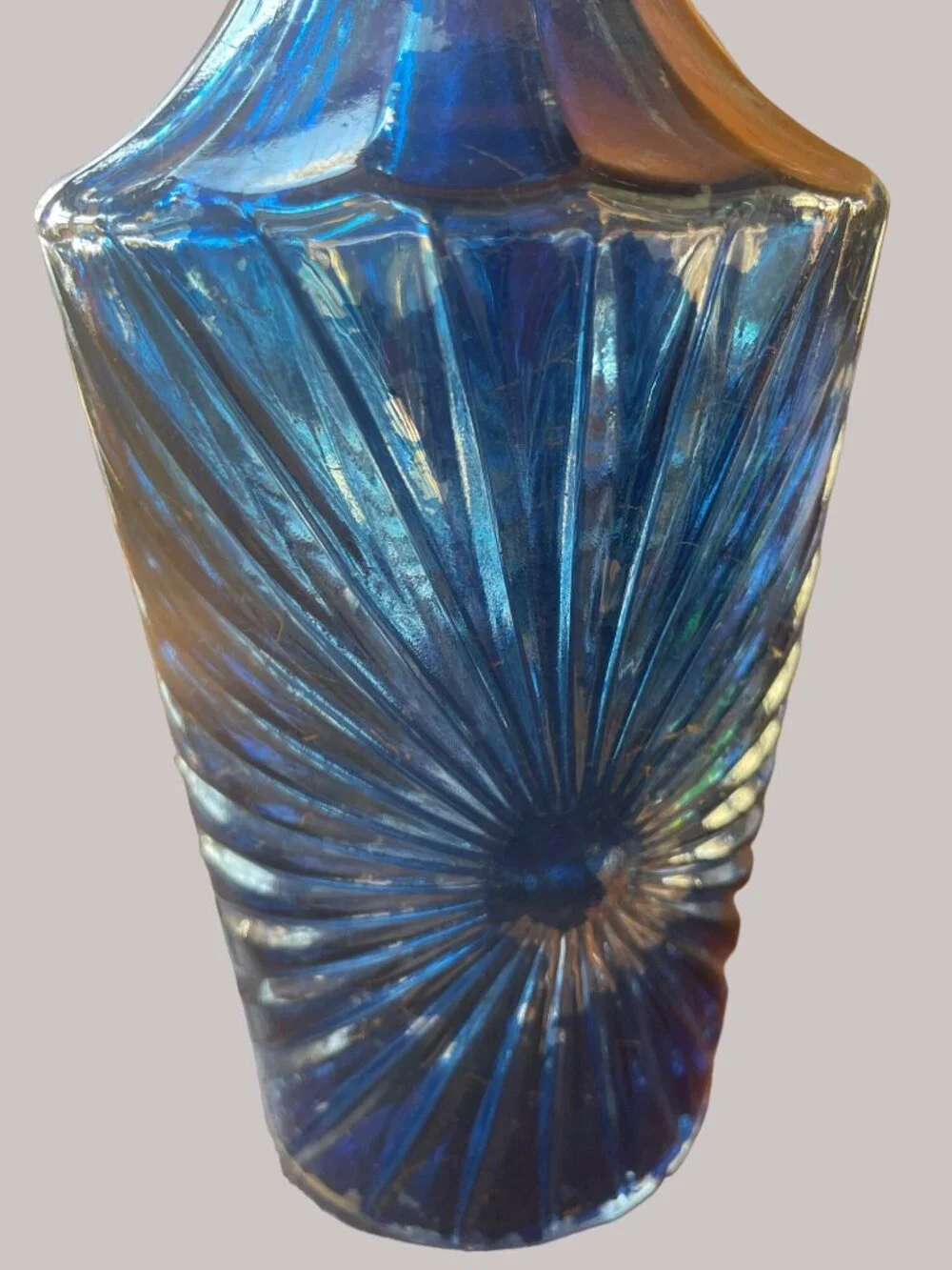 Imported McGill Canadian Whiskey 2 Cobalt Blue Decanters Bottled by James B Beam - Picture 7 of 10
